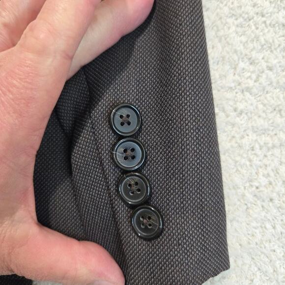 Lauren Ralph Lauren 100% Wool Suit Jacket Sports Coat Men's 44L Dark Brown - Picture 10 of 15